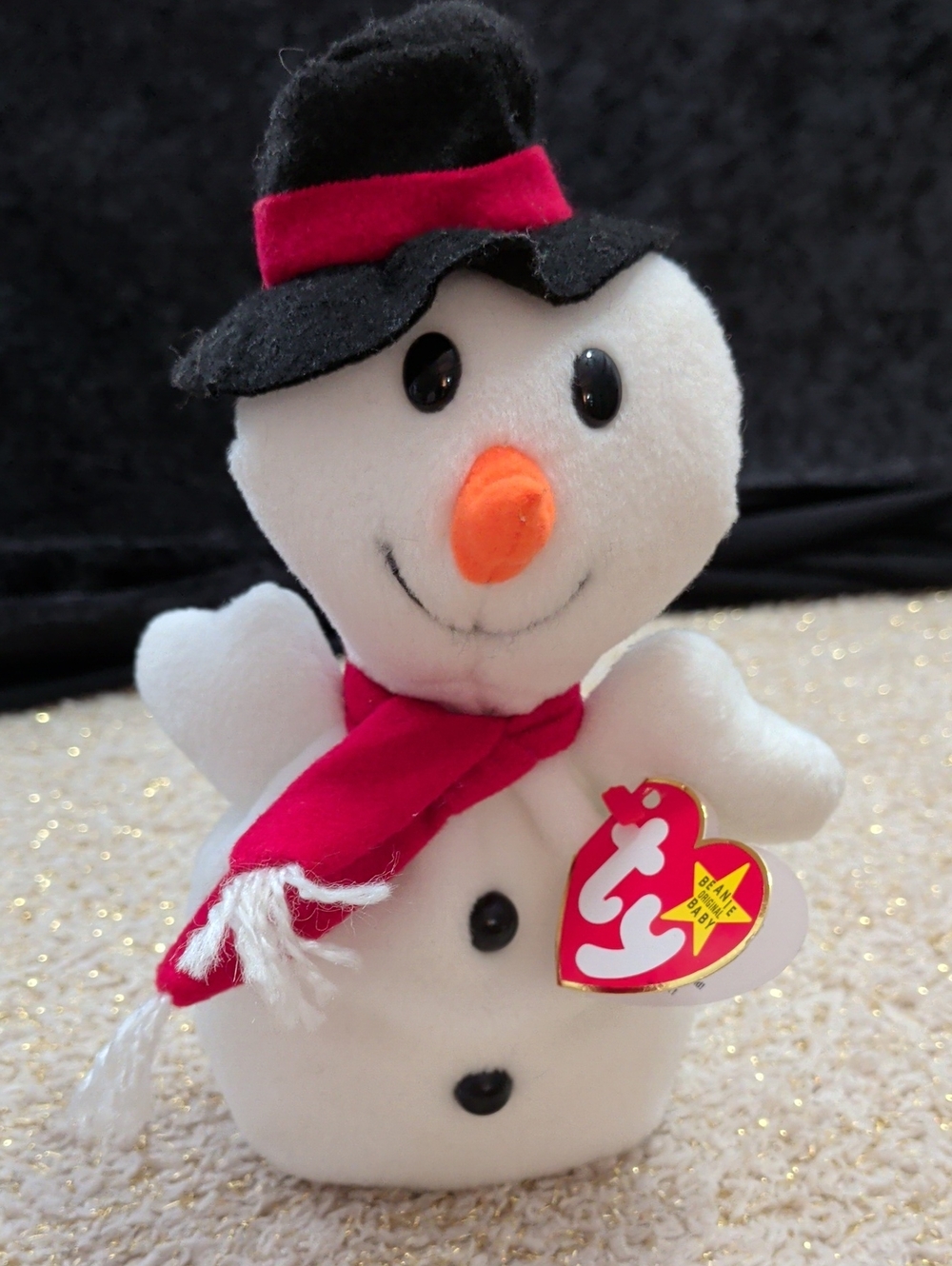 Vintage Ty Beanie Baby - SNOWBALL the Snowman (1996) - Retired